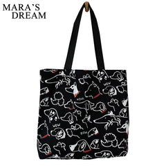 Mara's Dream Canvas Bag Japanese Style Cartoon Dog Eco Shoulder Bag
