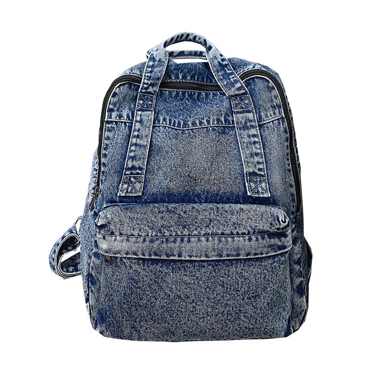 Mara's Dream Denim Women Backpack Retro Travel Bagpack Large Capacity
