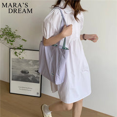 Mara's Dream Double Side Canvas Handbags Plaid Ladies Large Shoulder Shopp
