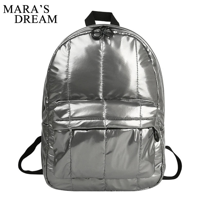European Style Girls Schoolbag Quilted Padded Backpack