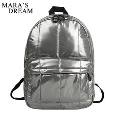 European Style Girls Schoolbag Quilted Padded Backpack