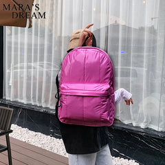 European Style Girls Schoolbag Quilted Padded Backpack