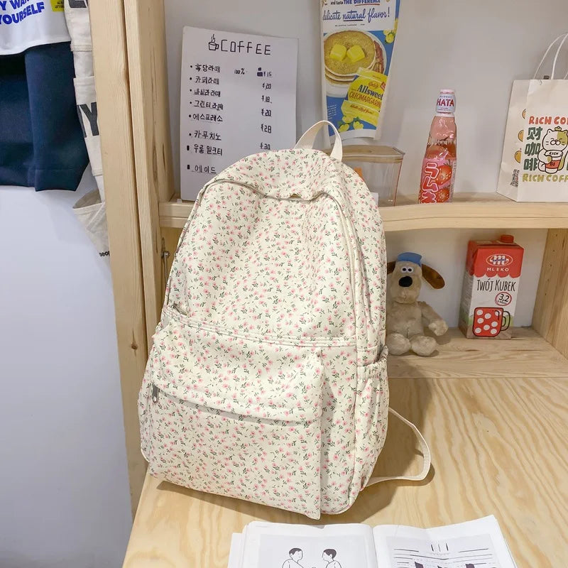 Mara's Dream Floral Backpack Schoolbag Girls Student Waterproof Teenager Travel