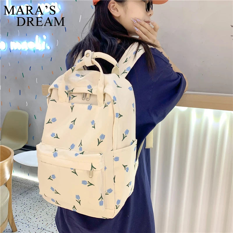 Mara's Dream Floral Backpack Waterproof Travel