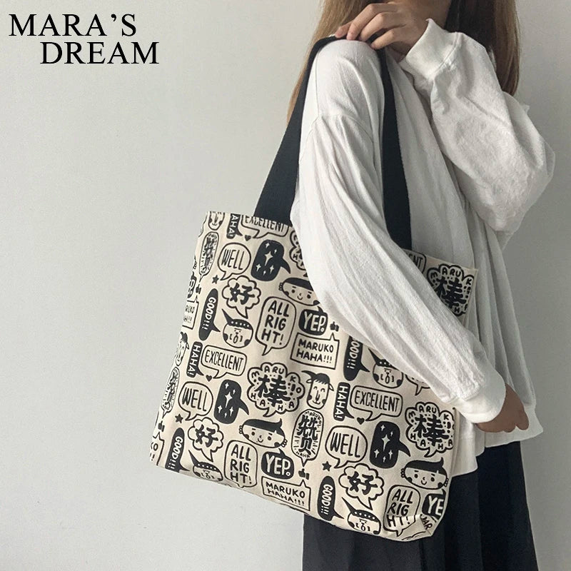 Mara's Dream High Capacity Women's Tote Bag Canvas Shopper Bag