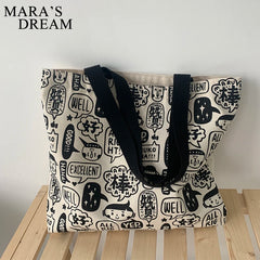 Mara's Dream High Capacity Women's Tote Bag Canvas Shopper Bag