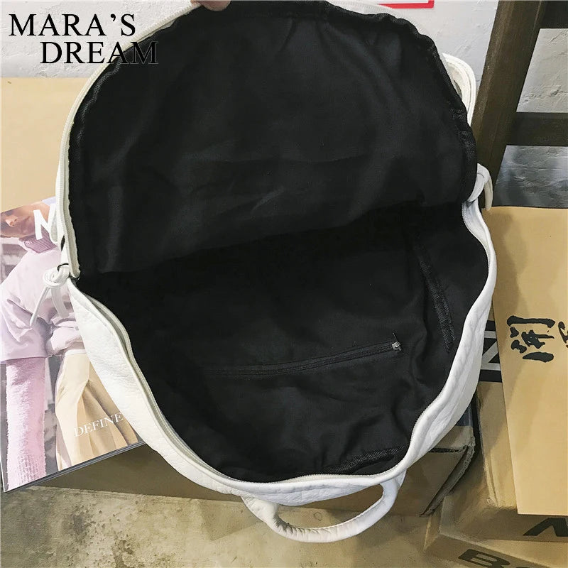 Mara's Dream Lady Waterproof Backpack Female Bag Travel Book Solid Backpack