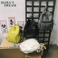 Mara's Dream Lady Waterproof Backpack Female Bag Travel Book Solid Backpack