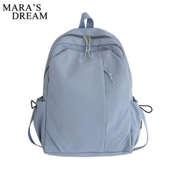 Mara's Dream Women's Backpack Solid Student School Bags Teenager Large Capacity
