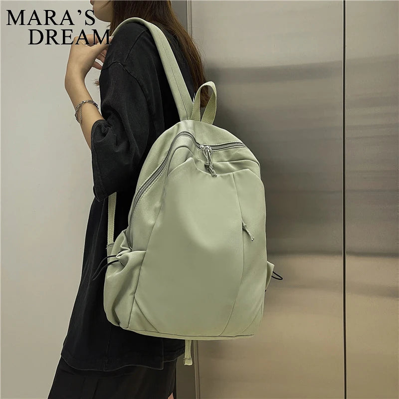 Mara's Dream Women's Backpack Solid Student School Bags Teenager Large Capacity