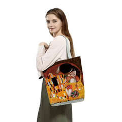 Marine Life Print Tote Bag Seahorse Turtle Octopus Print Shoulder Bag