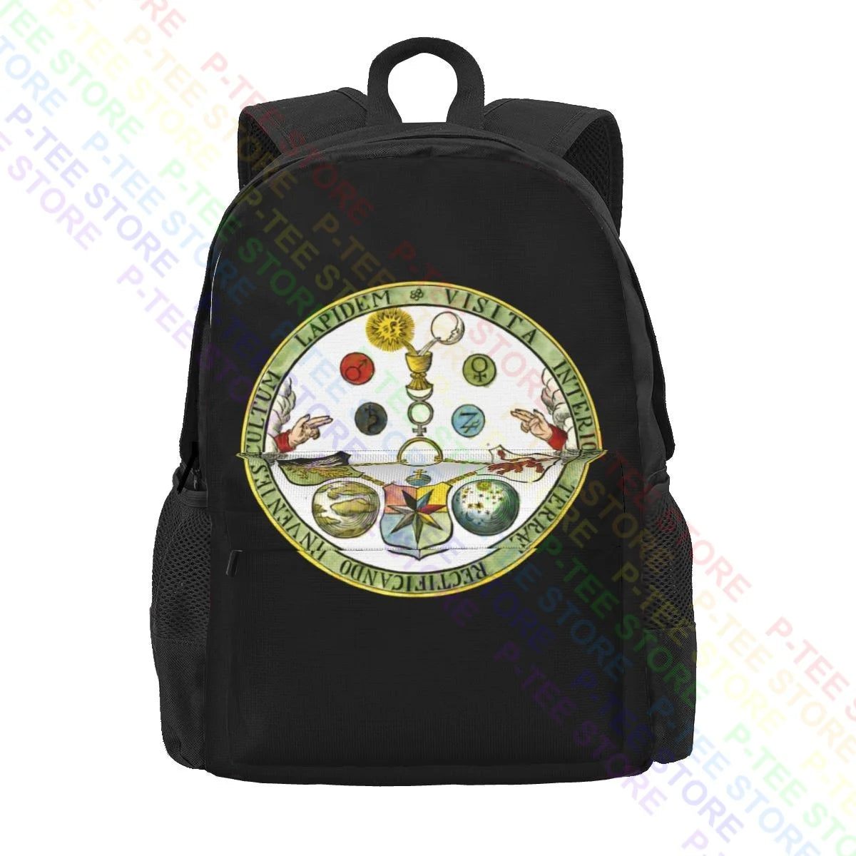 Masonic V.I.T.R.I.O.L. Formula Vitriol Motto Freemason Backpack