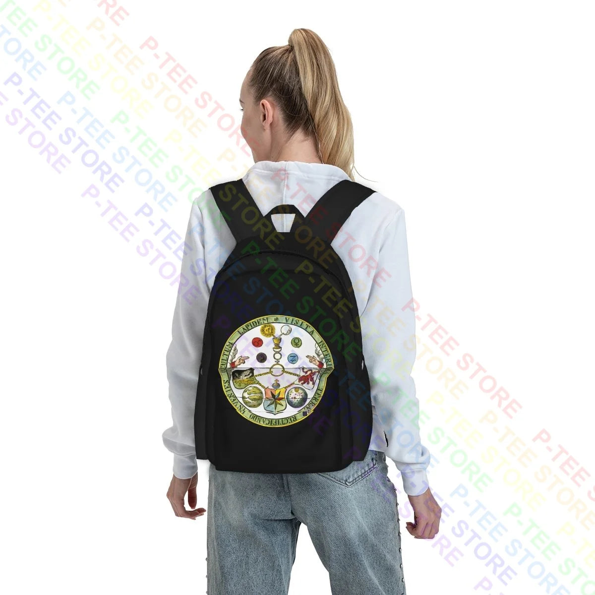 Masonic V.I.T.R.I.O.L. Formula Vitriol Motto Freemason Backpack