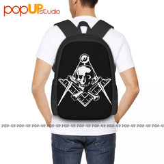 Masonic Skull Crossed Bones Master Mason Shriner Backpack