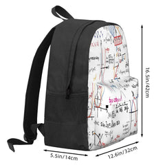 Math Formulas Numbers Backpacks Men's Bags Women's Plain Youth