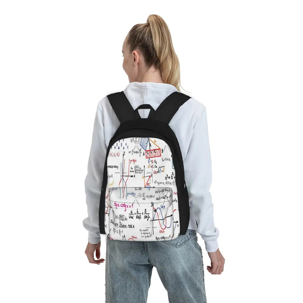 Math Formulas Numbers Backpacks Men's Bags Women's Plain Youth
