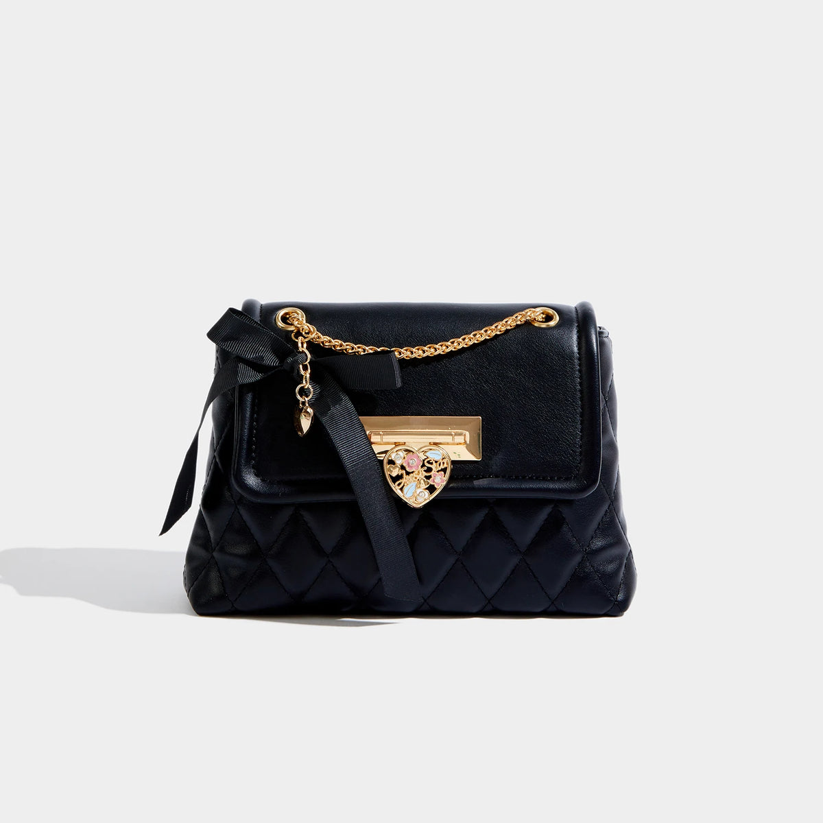 Maxdutti Casual Office Lady Shoulder Bag French Style Chain Messenger Bag
