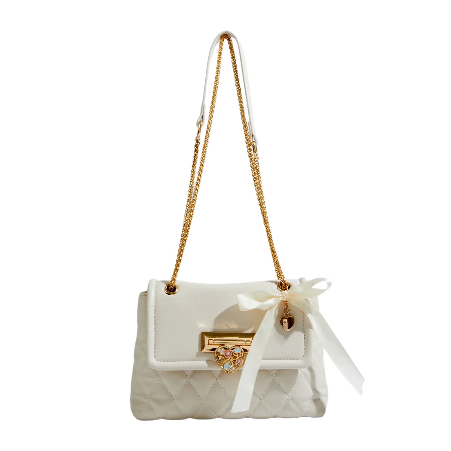 Maxdutti Casual Office Lady Shoulder Bag French Style Chain Messenger Bag