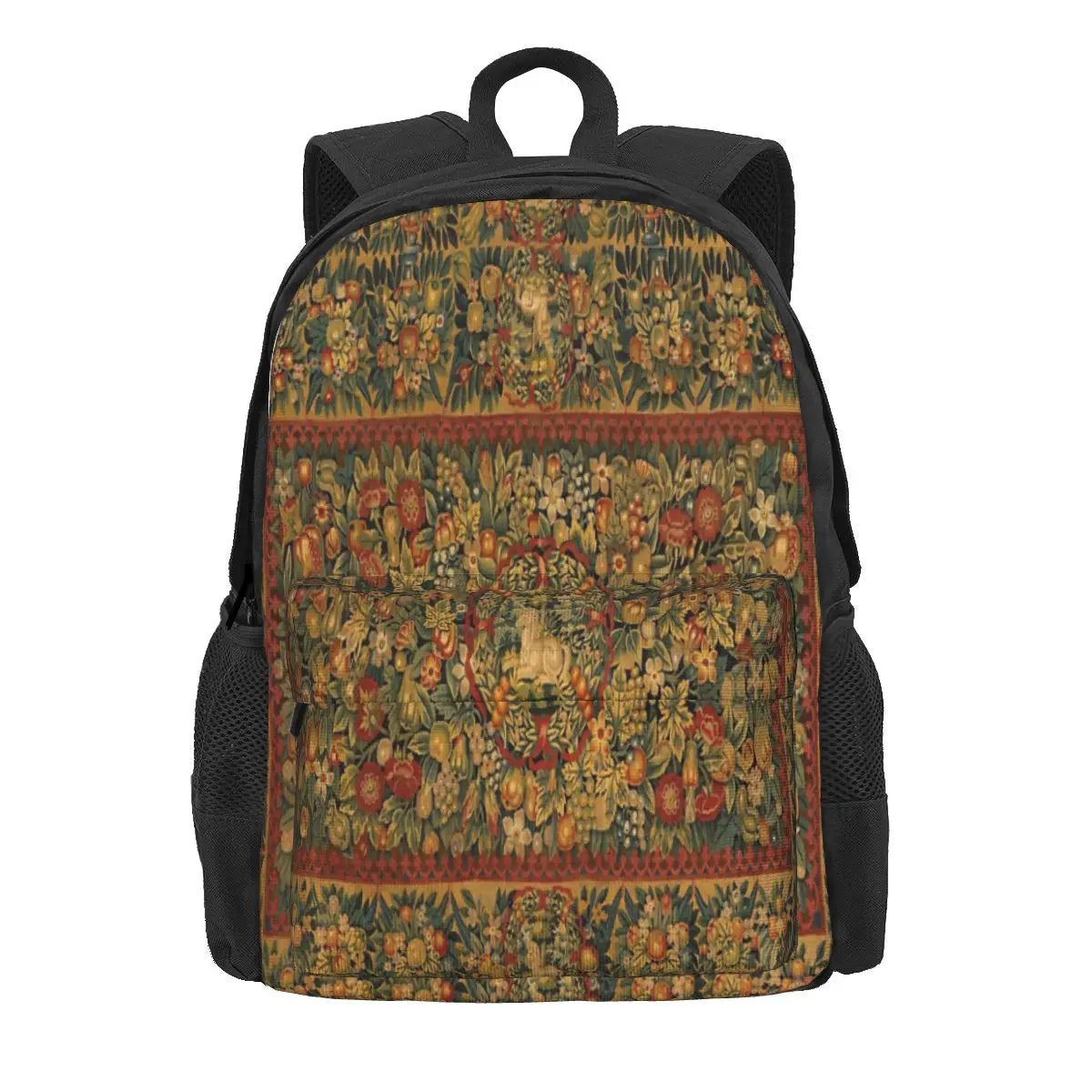 Medieval Unicorn Floral Tapestry 3 Backpacks Men's Backpacks Bags For Women