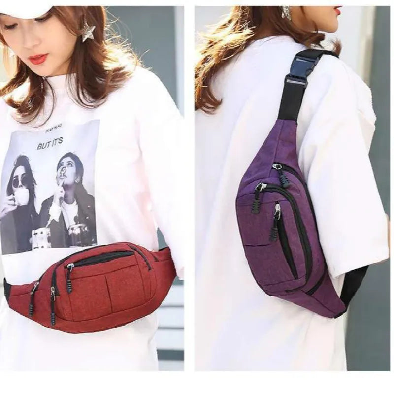 Men Women Waist Bag Multi-functional Phone Money Belt Bag