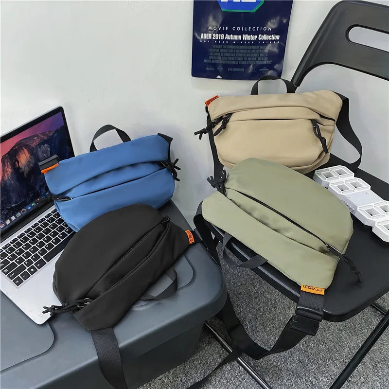 High Nylon Messenger Bag Waterproof Travel Crossbody Chest Bag