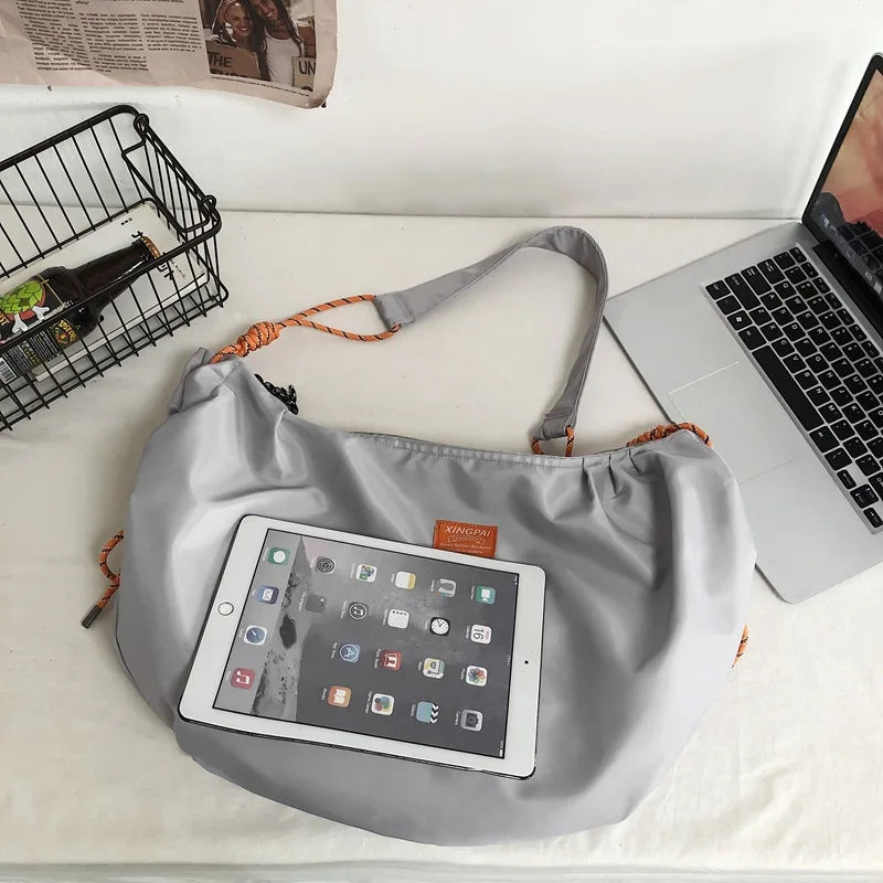 Nylon Crossbody Bag Large Capacity Travel Shoulder Backpack