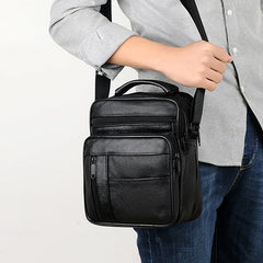 Men's Leather Business Office Briefcase Laptop Tote Bag