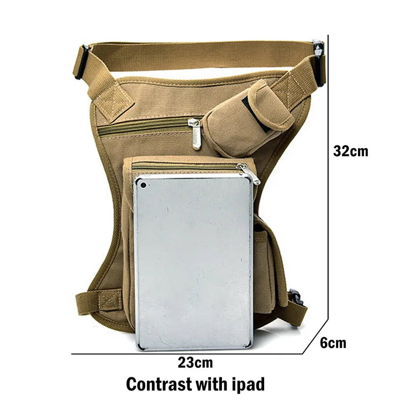 Canvas Drop Leg Bag Waist Fanny Pack Military Travel Multi-purpose