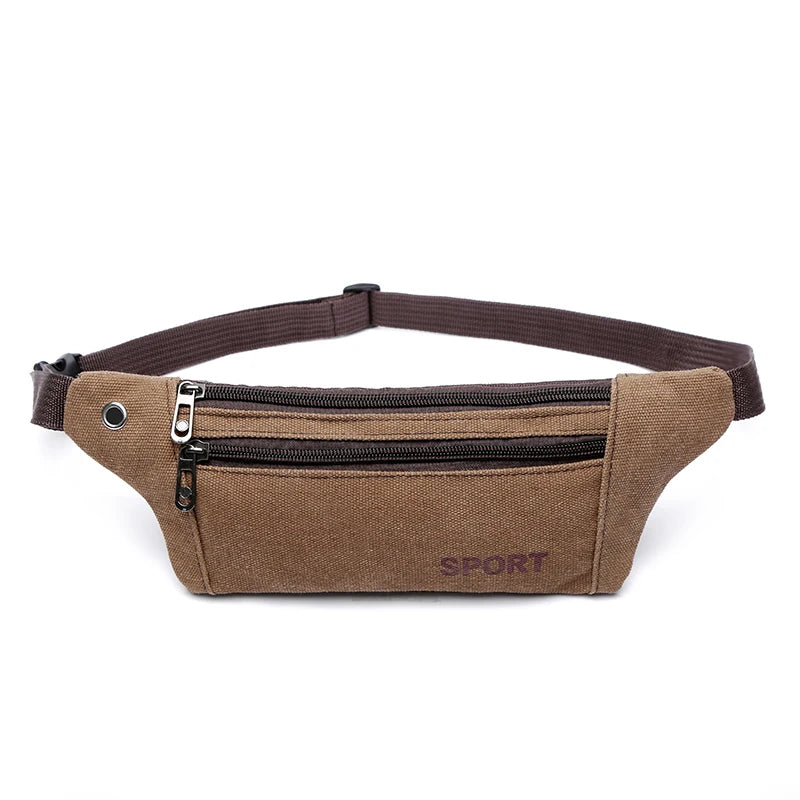 Men Casual Canvas Waist Pack Military Bag Pouch