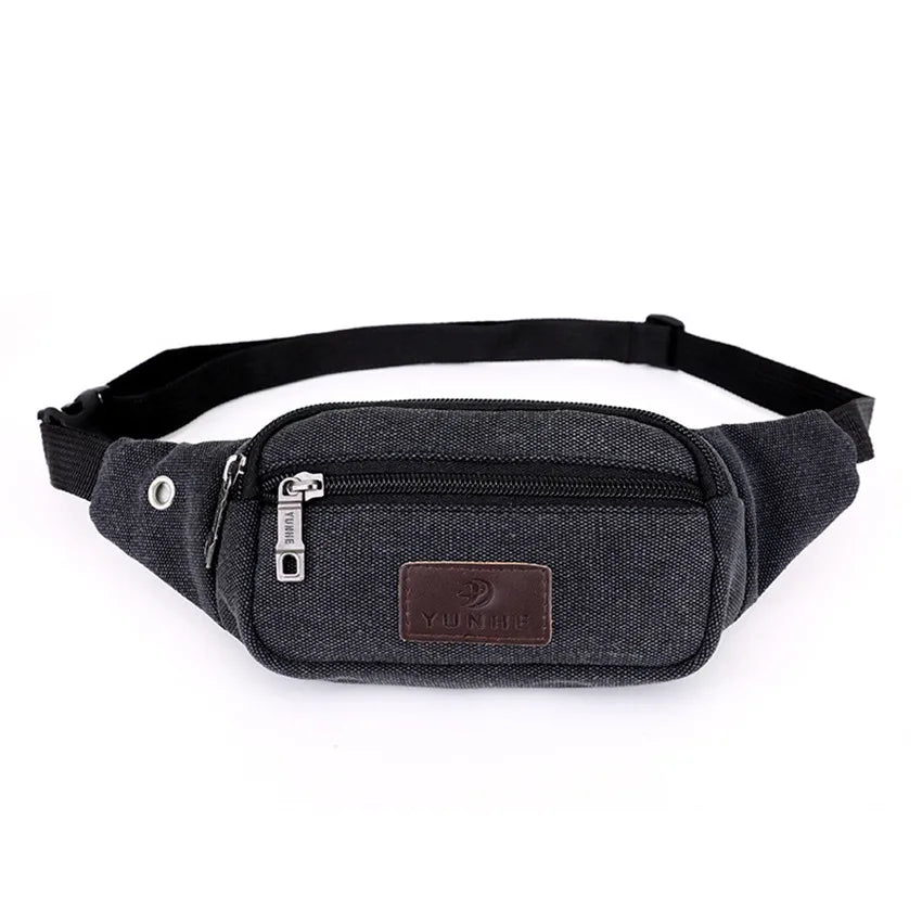 Men Durable Waist Pack Canvas Hip Bum Military Bag