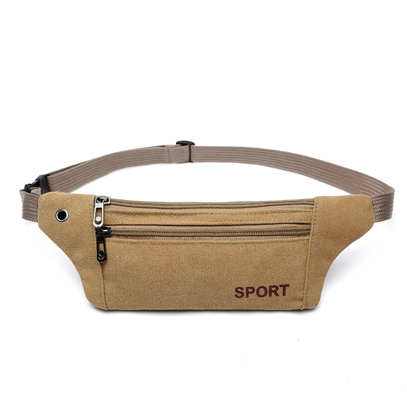 Men Durable Waist Pack Canvas Hip Bum Military