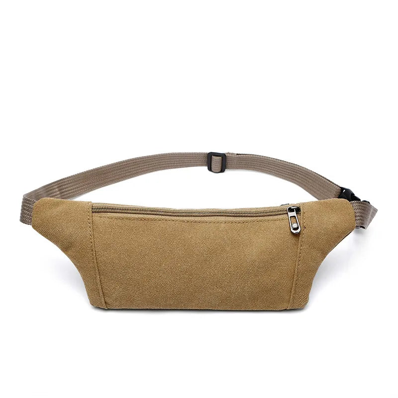 Men Durable Waist Pack Canvas Hip Bum Military