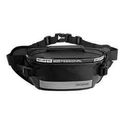 Casual Waterproof Nylon Waist Bag Unisex Fanny Pack Reflective Banana Belt Bags