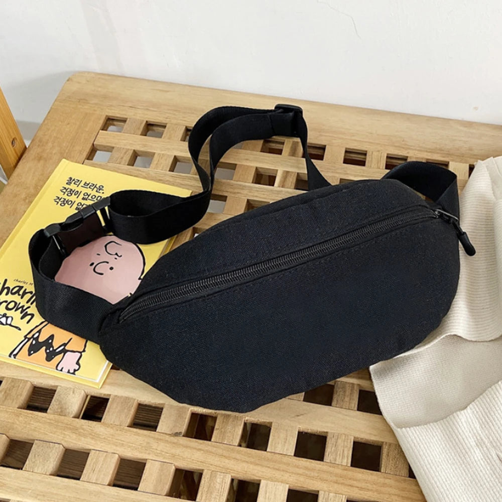 Men Chest Bag Waist Packs Backpack Canvas Outdoor Sports Mobile Phone Waist Bag