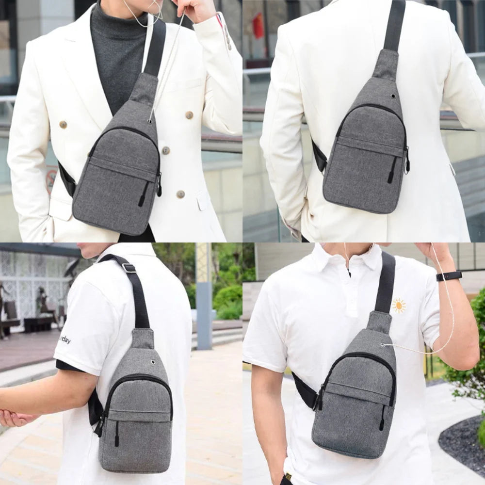Men Chest Bags Crossbody Shoulder Bag Travel Organizer