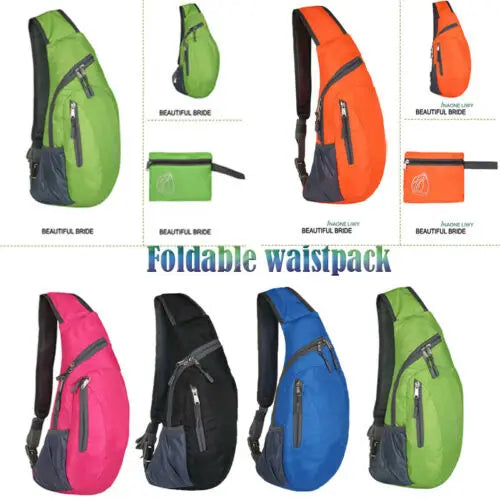 Men Chest Sling Packs Shoulder Cross Body Bag Outdoor Sport Travel Backpack