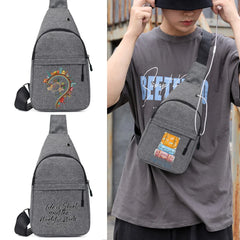 Men Chest pack Outdoor Sport Travel Canvas Waist bag Mobile Phone Pocket Organiz