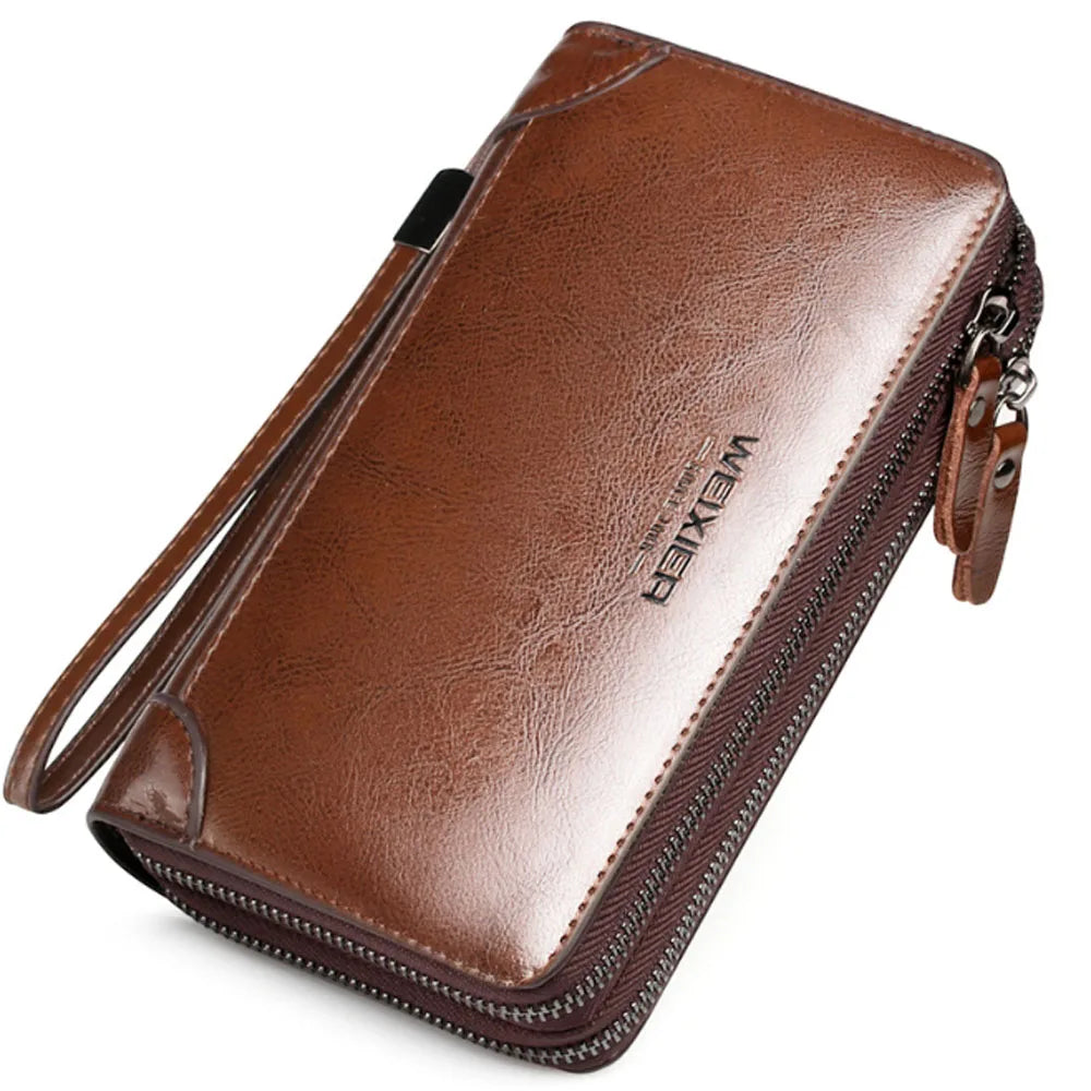 Large Capacity Men Clutch Bag Multifunction Zipper Wallet