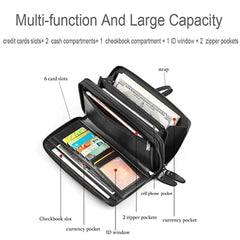 Large Capacity Men Clutch Bag Multifunction Zipper Wallet