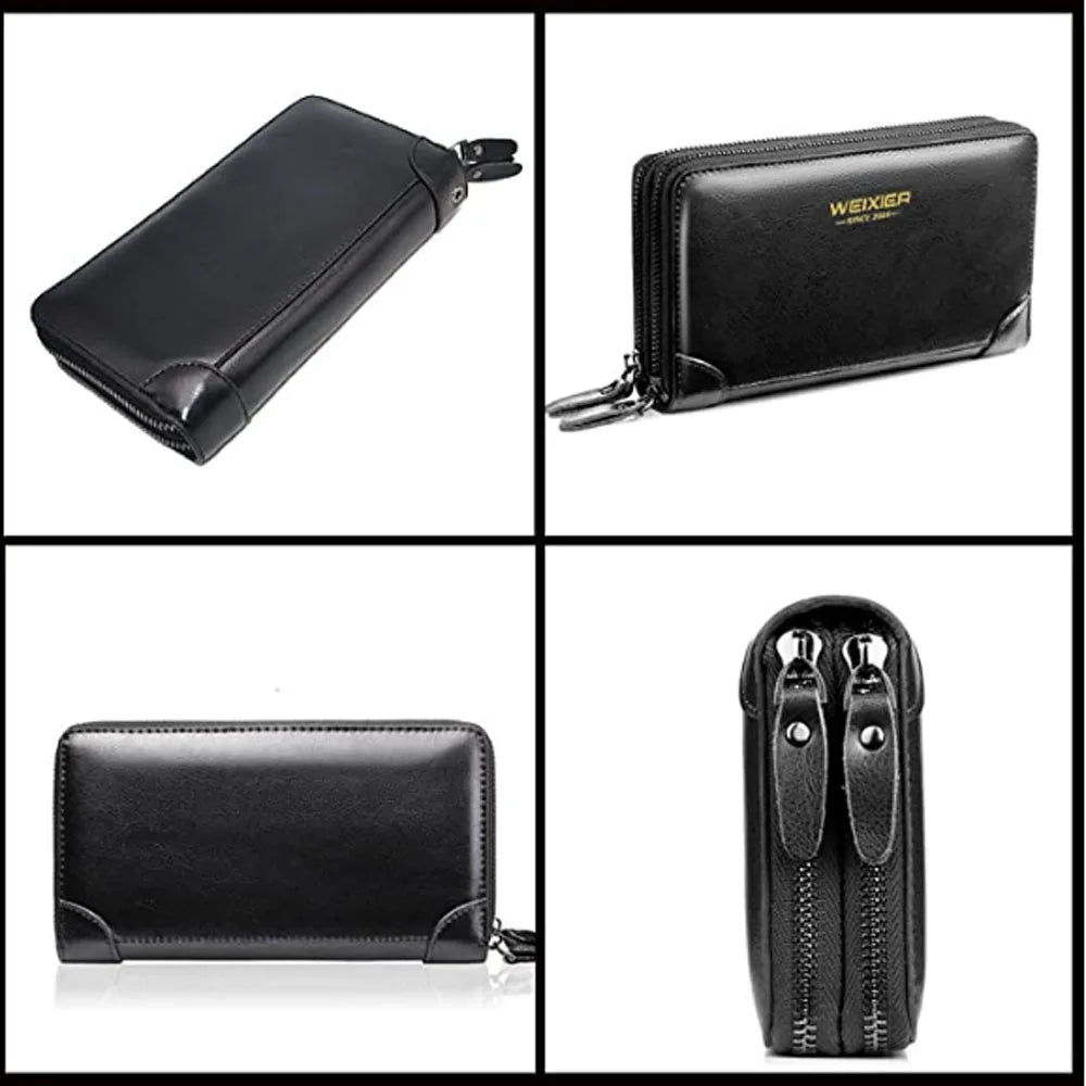 Large Capacity Men Clutch Bag Multifunction Zipper Wallet
