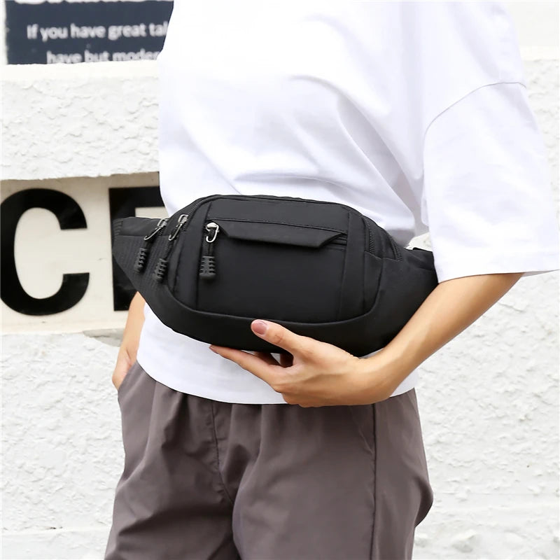 Canvas Waist Bag Pack Phone Belt Pouch Travel Motorcycle Fanny Bag Hip