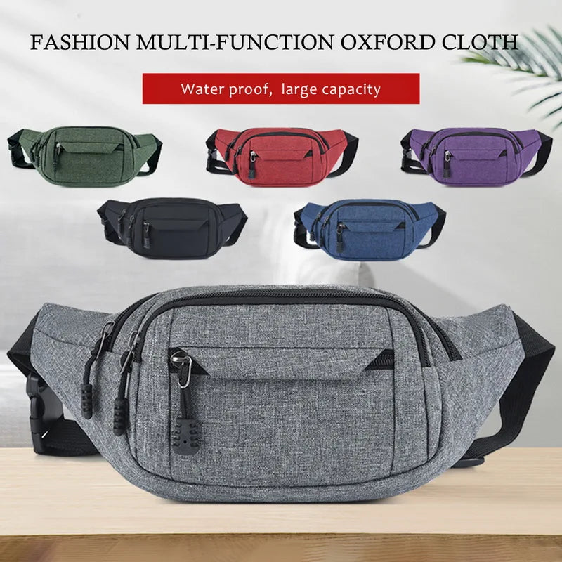 Canvas Waist Bag Pack Phone Belt Pouch Travel Motorcycle Fanny Bag Hip