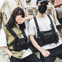 Tactical Sling Chest Bag Bullet Hip Hop Vest Waist Pack Streetwear Bag