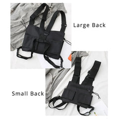 Tactical Sling Chest Bag Bullet Hip Hop Vest Waist Pack Streetwear Bag