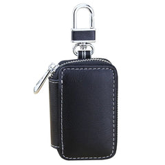 Leather Retro Car Key Housekeeper Holder Unisex Key Case Zip Wallets