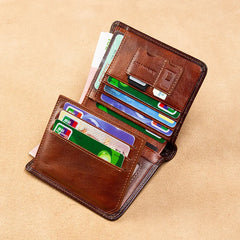 Men Leather Wallet Vertical Anti Theft RFID Wallet