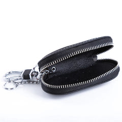 Leather Key Holder Zipper Case Organizer Wallets