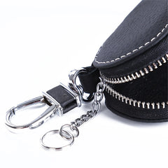 Leather Key Holder Zipper Case Organizer Wallets