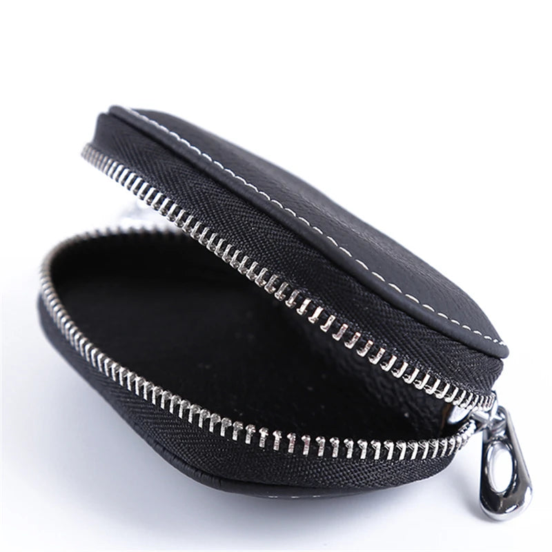 Leather Key Holder Zipper Case Organizer Wallets