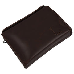 Men Leather Messenger Briefcase Laptop Shoulder Crossbody Bag